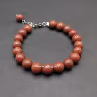 دستبند زنانه جاسپر قرمز (کدA556)