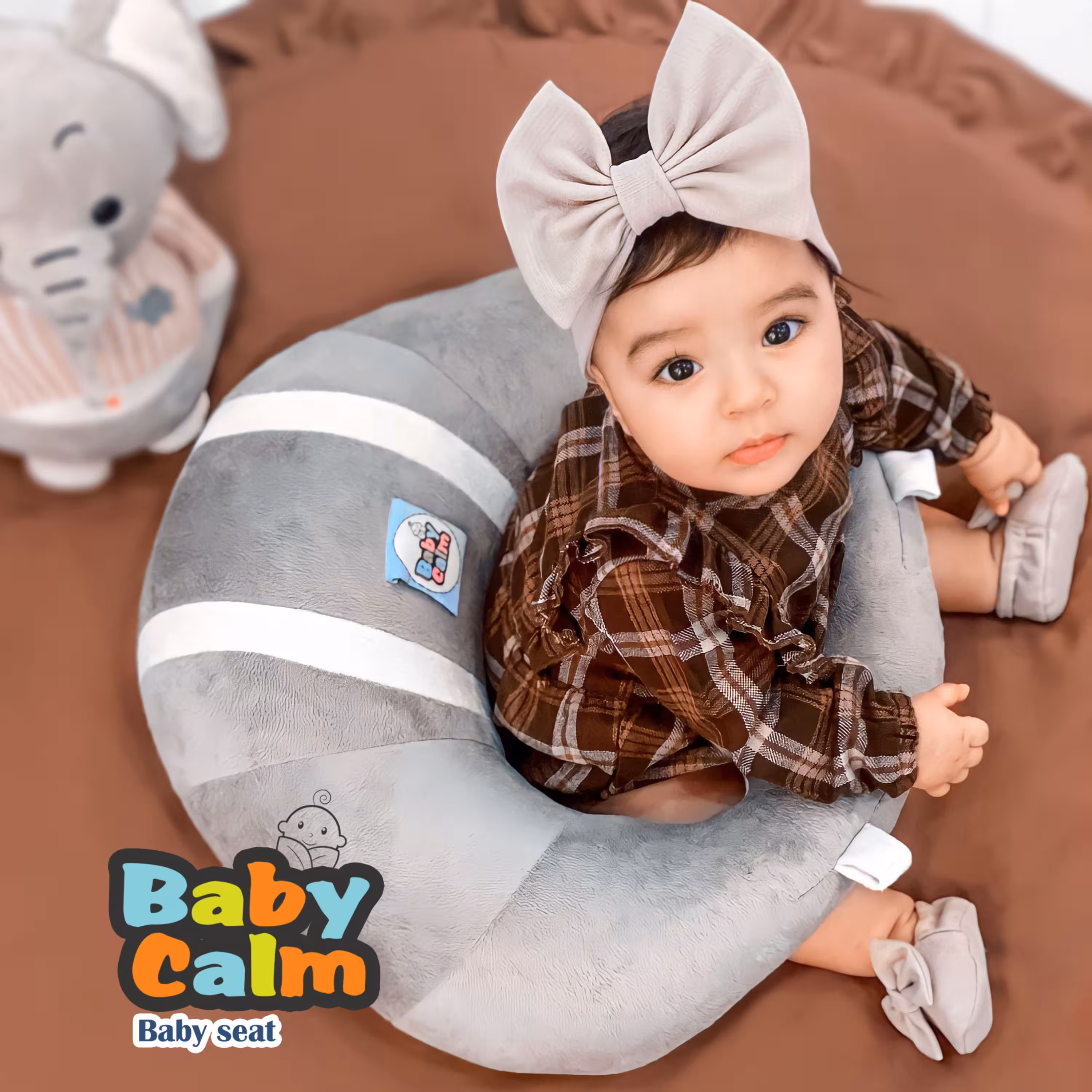 صندلی کمک نشستن کودک  ساده طوسی