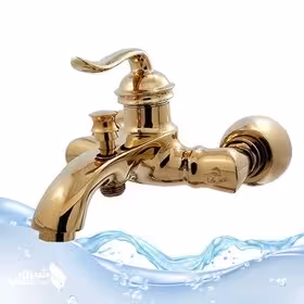 شیر حمام دوش مدل بامبو طلا براق برند آیدا صنعت