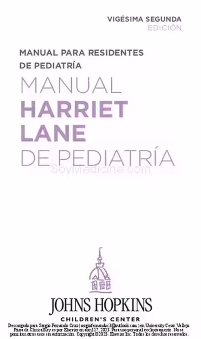خرید و دانلود نسخه کامل کتاب Harriet Lane Manual de Pediatría
