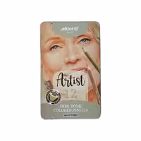 مداد رنگی12رنگ جعبه فلزی حرفه ای /آرتیست(رنگ پوست روشن ) آریا کد 3908