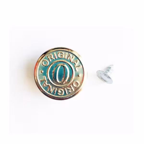 دکمه جین فلزی نقره ای بسته دو عددی