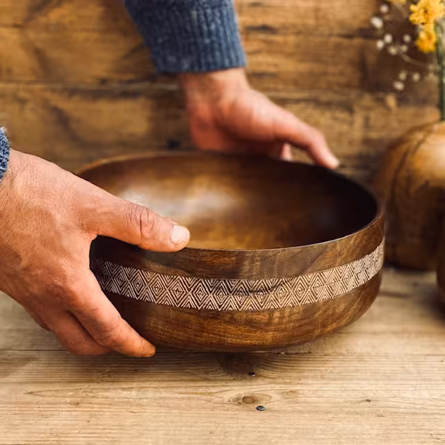 کاسه چوبی گردو کد 0315