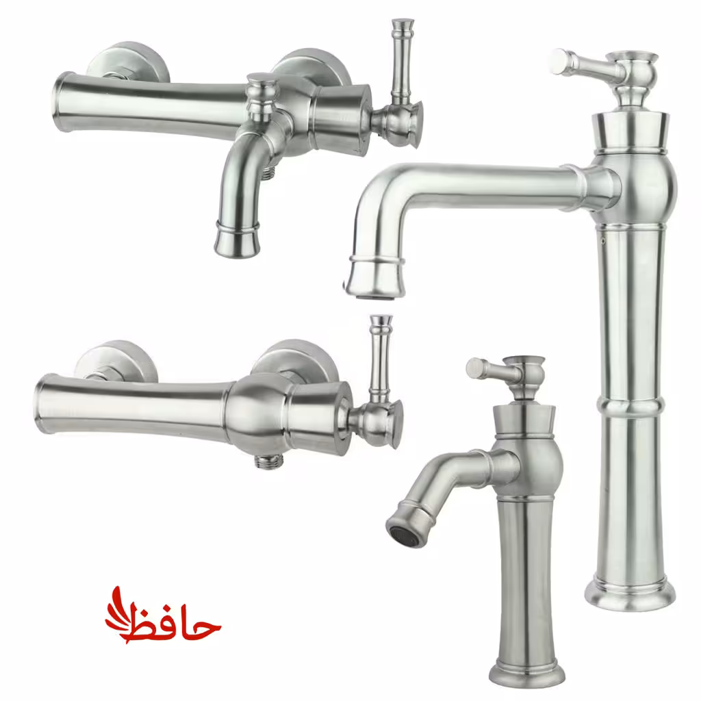 ست شیرالات راسان مدل الیزه کروم مات