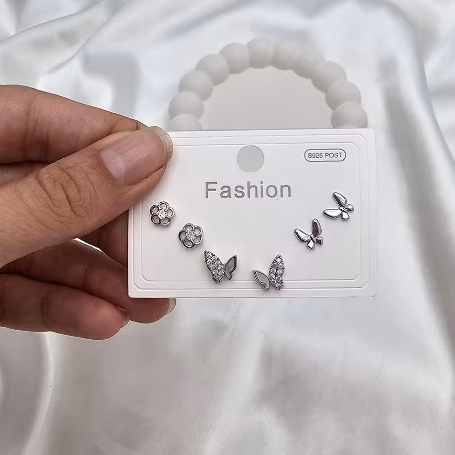 پک گوشواره سه جفتی مینیمال