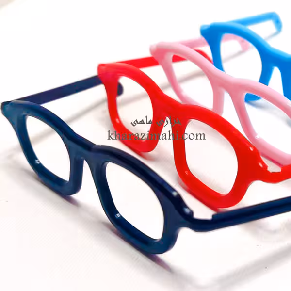 عینک مربع پلاستیکی {رنگی}