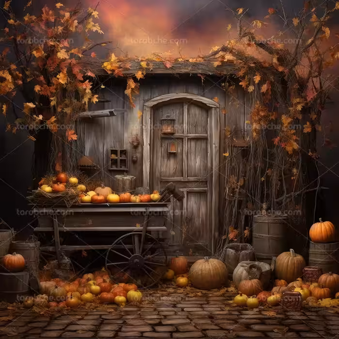 بک دراپ پاییزی با کدو | گرافیک با طعم تربچه