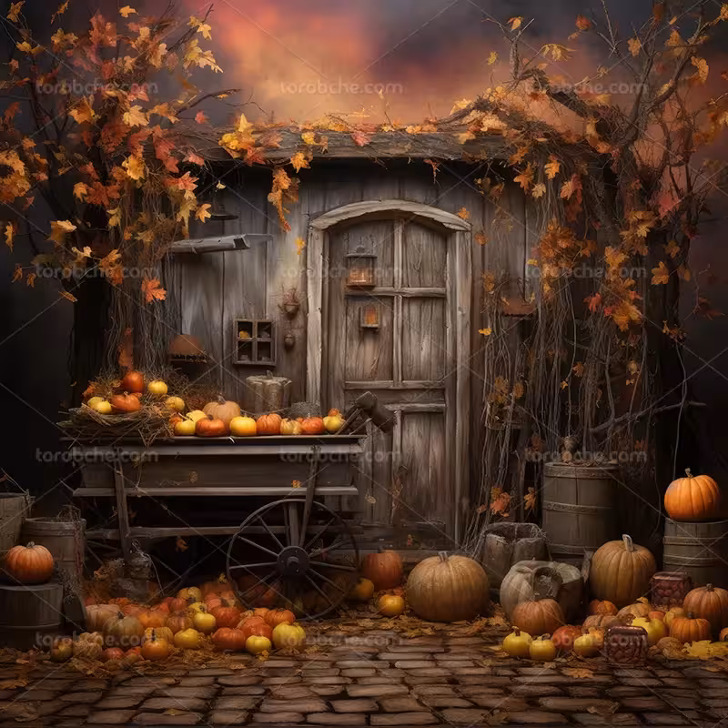 بک دراپ پاییزی با کدو | گرافیک با طعم تربچه