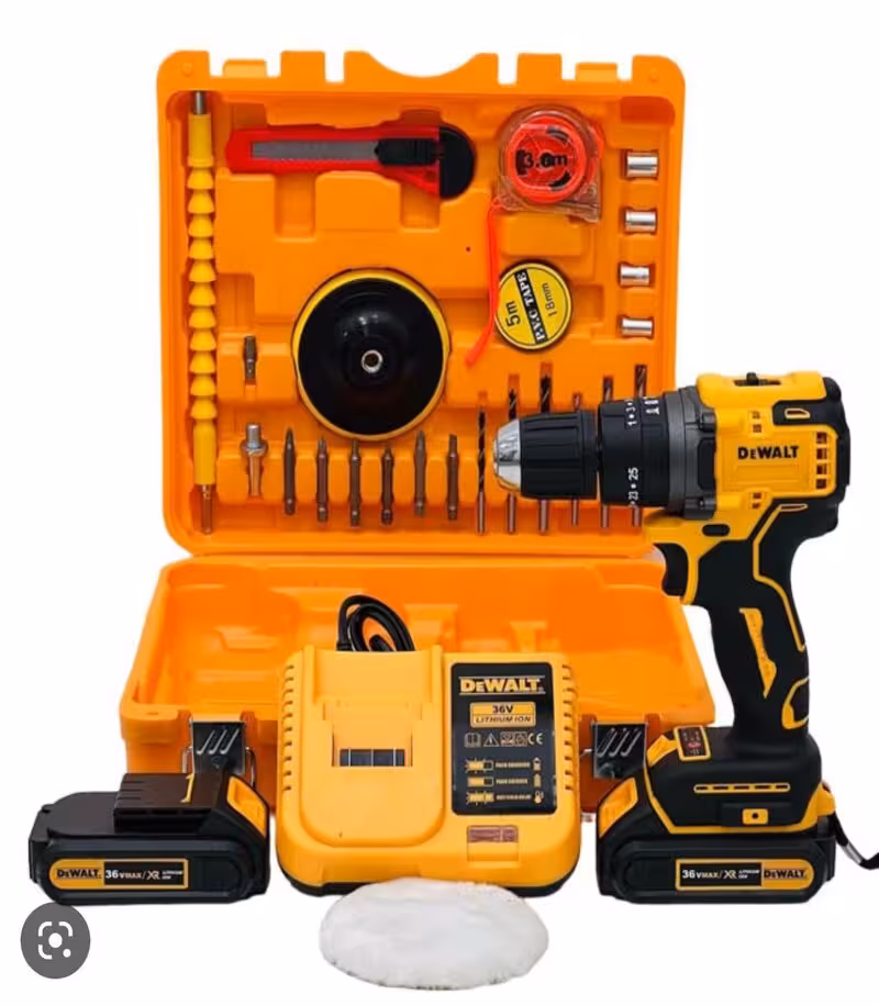 دریل شارژی براش لس دیوالت 36 ولتی دو باطری مدل 36V