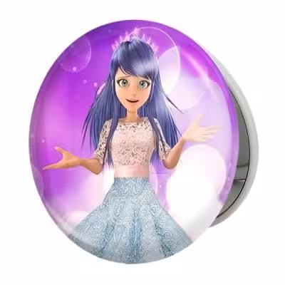 آینه جیبی خندالو طرح دختر کفشدوزکی مدل تاشو کد 3440