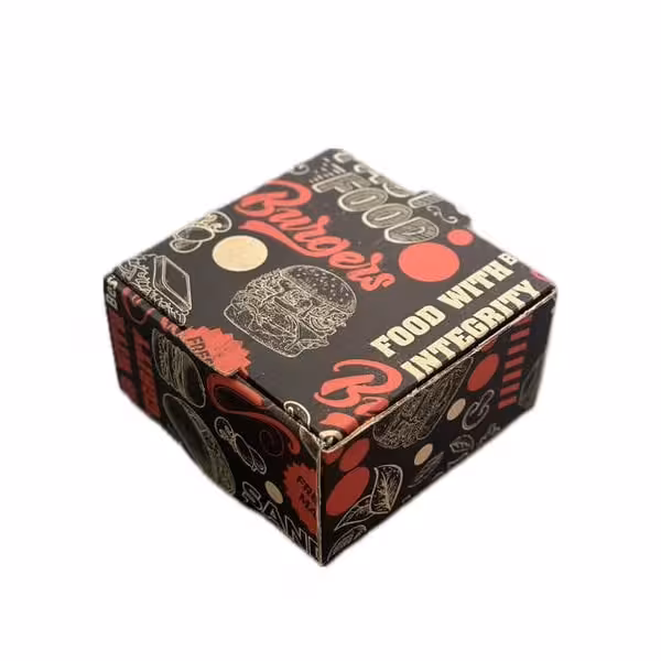 جعبه همبرگری ایفلوت طرح دار کارتن 100 عددی