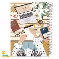 دفتر200 برگ سیمی جلد سخت A4 کد 9272.طرح 8