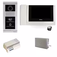 مجموعه دربازکن تصویری سیماران مدل 78M-VFBT1 یک طبقه کارتی به همراه محافظ ولتاژ مانیتور