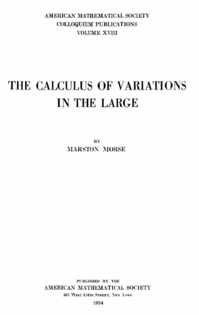 خرید و دانلود نسخه کامل کتاب The calculus of variations in the large