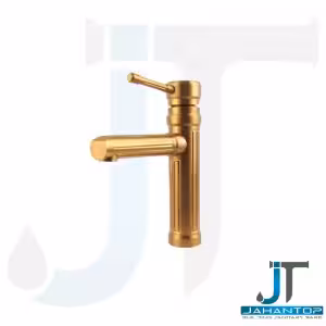 شیر روشویی اهرمی طلایی خش دار آریانا (مدل آنتیک)