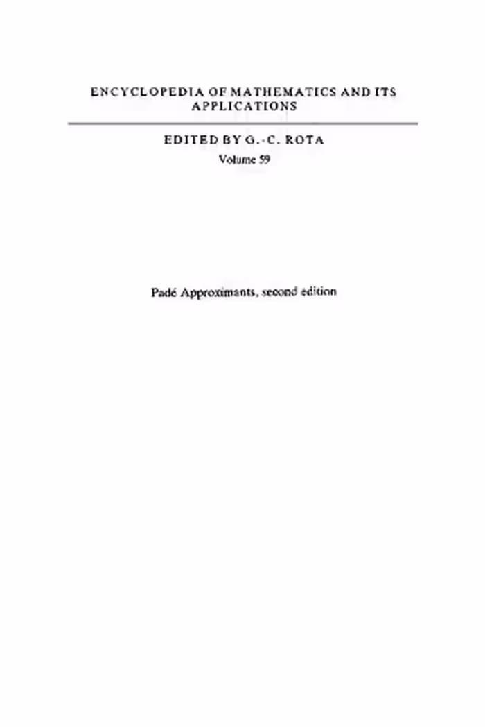 خرید و دانلود نسخه کامل کتاب Padé Approximants