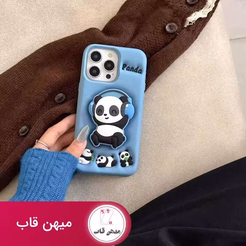 قاب گوشی آیفون پاندا هدفونی - کد (80795)