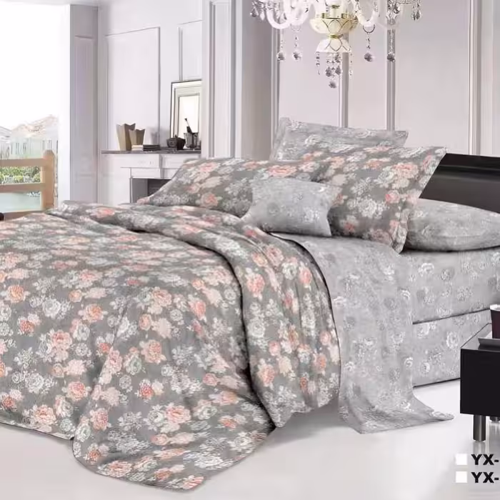 روتختی طوسی گلدار کد7100