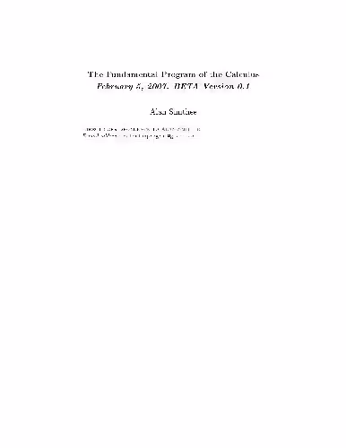 خرید و دانلود نسخه کامل کتاب Fundamental program of the calculus