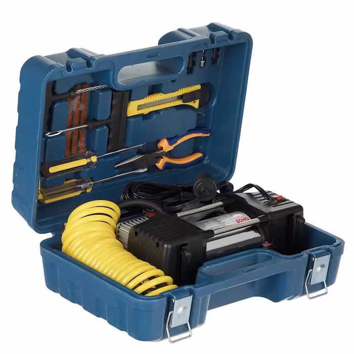 کمپرسور پمپ باد فندکی دو سیلندر به همراه ابزار Air Compressor