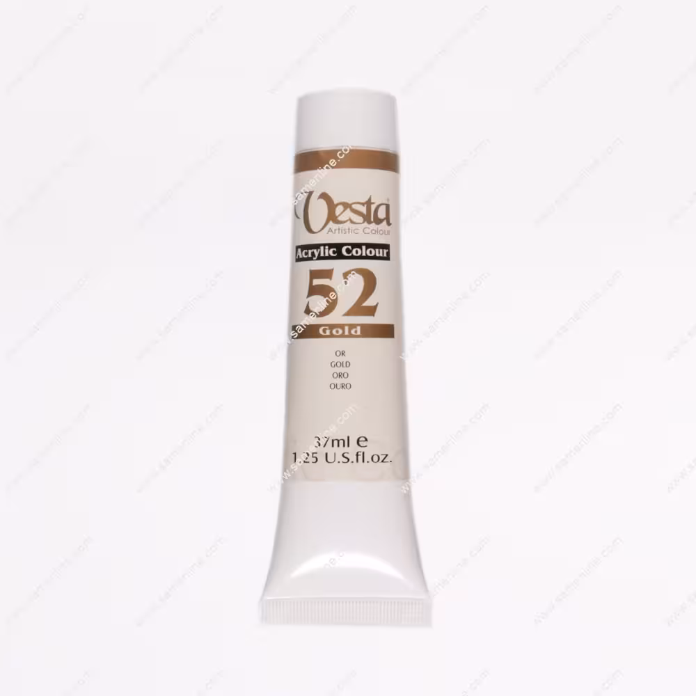 رنگ اکریلیک تک رنگ وستا 37 میلی لیتری کد Gold 52