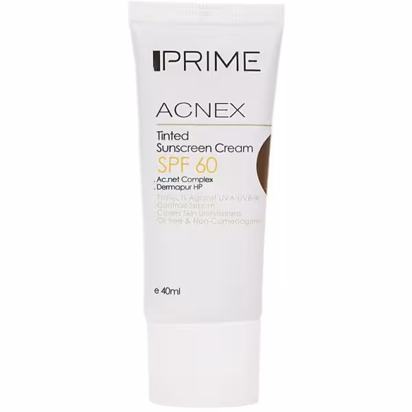 کرم ضدآفتاب رنگی پوست چرب پریم ( SPF 60 )