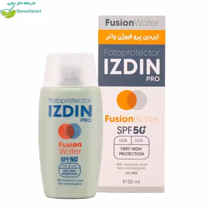 کرم ضد آفتاب ایزدین پرو فیوژن واتر فاقد چربی SPF50