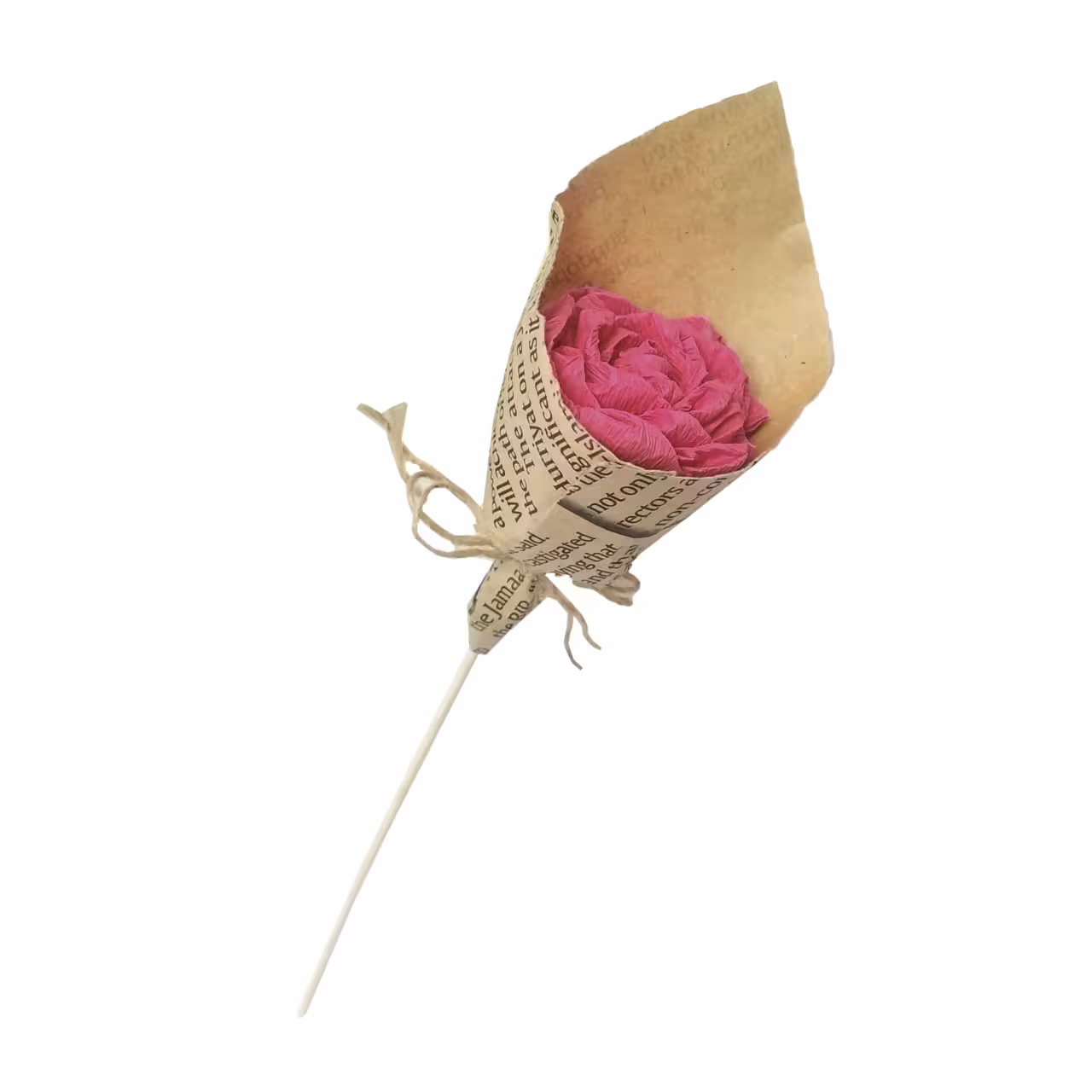 شاخه گل کاغذی گلبهی مات