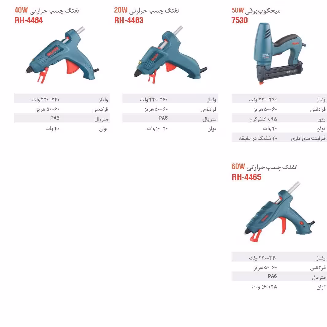 دستگاه چسب حرارتی  40 وات رونیکس 