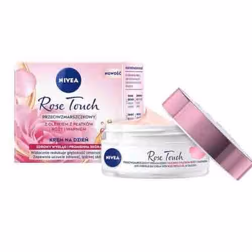 کرم مراقبت روزانه ضد چروک آکوا رز آلمانی نیوآ NIVEA Rose Touch مناسب انواع پوست 50 میل
