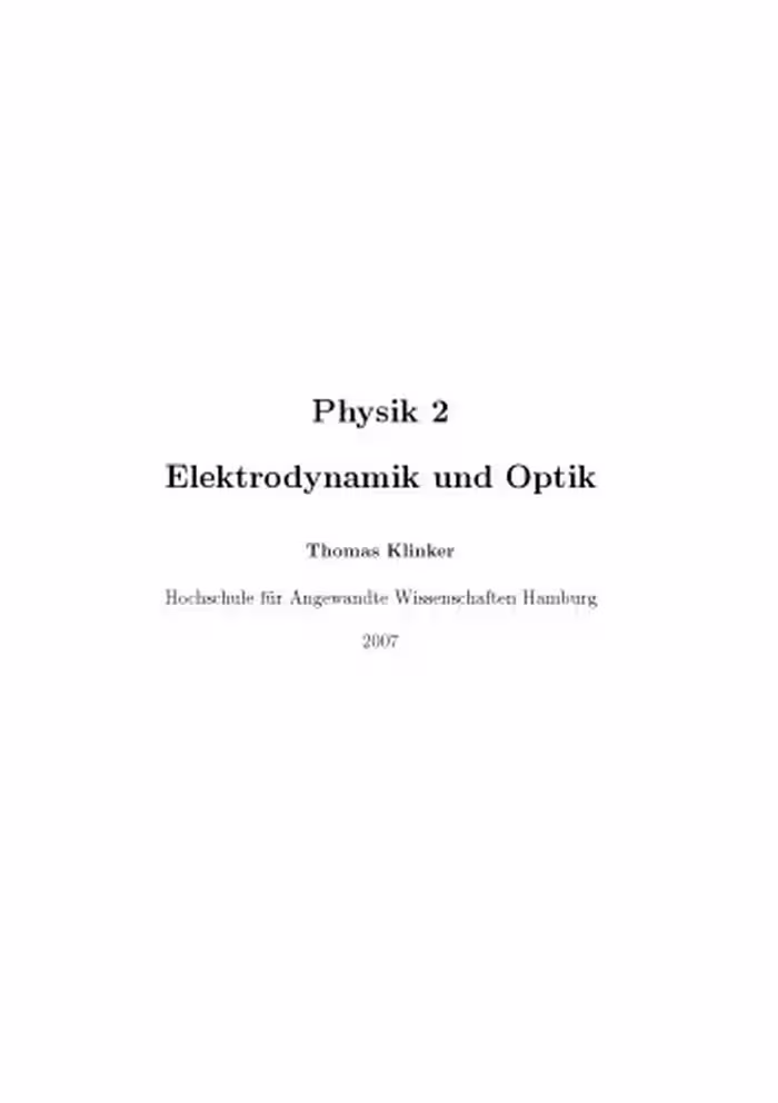خرید و دانلود نسخه کامل کتاب Physik 2: Elektrodynamik und Optik