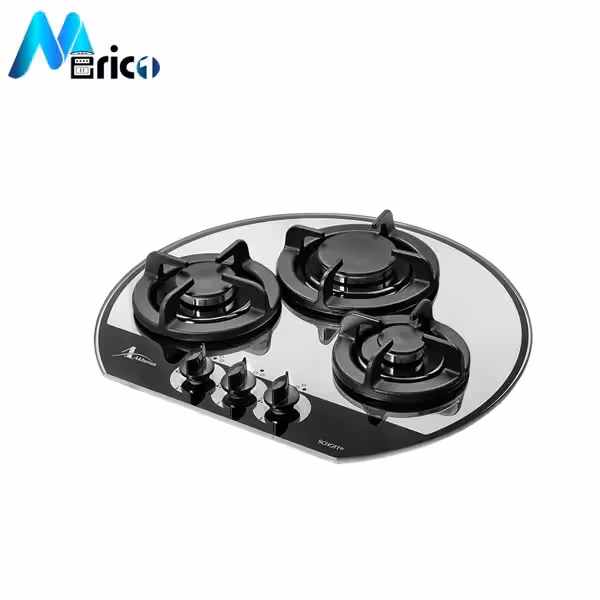 گاز رومیزی اخوان کد G32 سه شعله شیشه آیینه ای