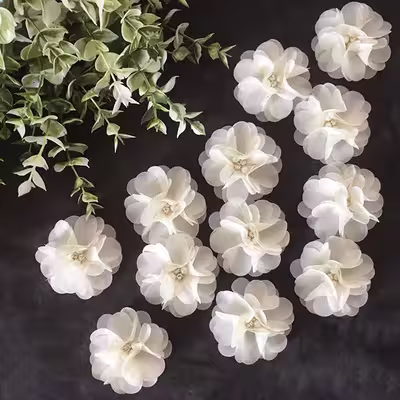 گل رز تزئینی مدل نگین کد 513 بسته 12 عددی
