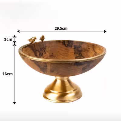 میوه خوری گلد کیش مدل گلدن برد پایه دار سایز متوسط GK829410