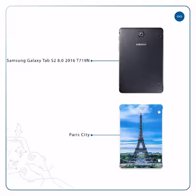 برچسب پوششی ماهوت مدل Paris City مناسب برای تبلت سامسونگ Galaxy Tab S2 8.0 2016 T719N