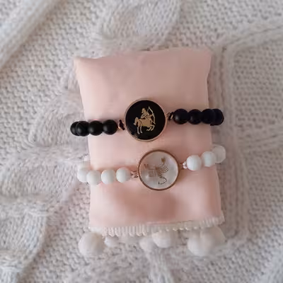 دستبند مدل ماه تولد آبان و آذر F102 مجموعه 2 عددی