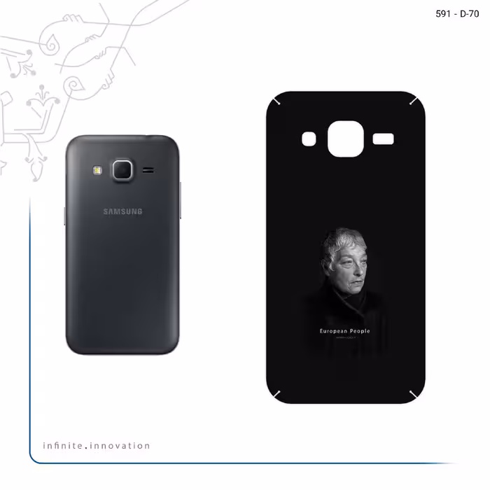 برچسب پوششی ماهوت مدل Portrait of a European Woman مناسب برای گوشی موبایل سامسونگ Galaxy Core Prime