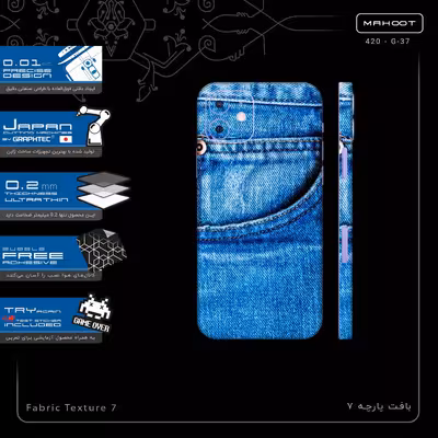 برچسب پوششی ماهوت مدل Fabric Texture 7-FullSkin مناسب برای گوشی موبایل اپل iPhone 12