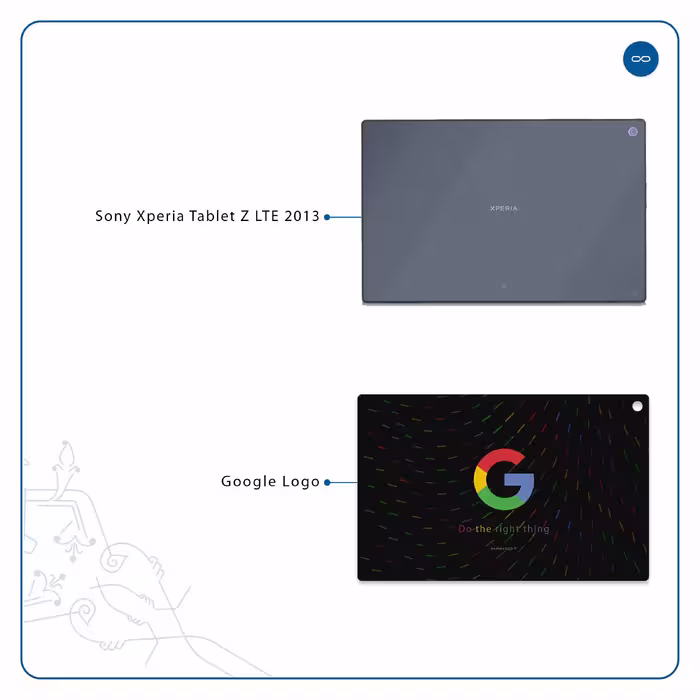 برچسب پوششی ماهوت مدل Google-Logo مناسب برای تبلت سونی Xperia Tablet Z LTE 2013