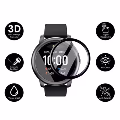 محافظ صفحه نمایش لاین مدل RT007 مناسب برای ساعت هوشمند شیایومی Smart Watch Haylou Solar LS05 بسته سه عددی