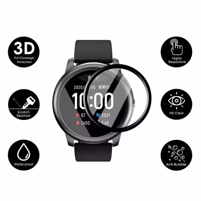محافظ صفحه نمایش لاین مدل RT007 مناسب برای ساعت هوشمند شیایومی Smart Watch Haylou Solar LS05 بسته سه عددی