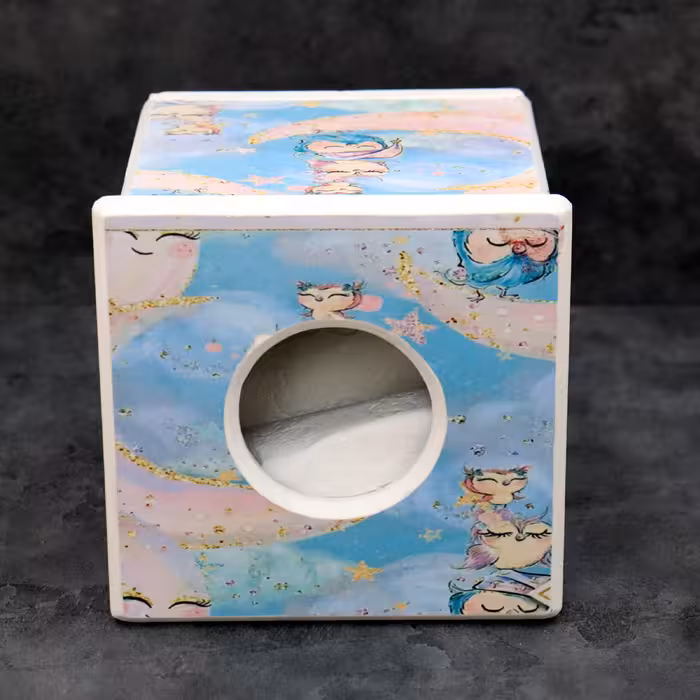 ست سطل و جای دستمال کاغذی مدل جغد کد 2815