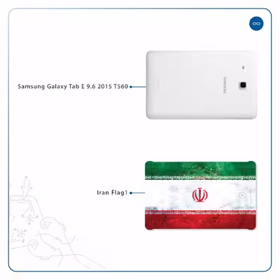 برچسب پوششی ماهوت مدل Iran-Flag-1 مناسب برای تبلت سامسونگ Galaxy Tab E 9.6 2015 T560