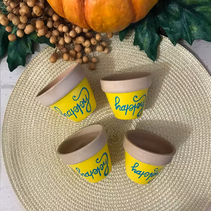 گلدان سفالی مدل happy کد 3