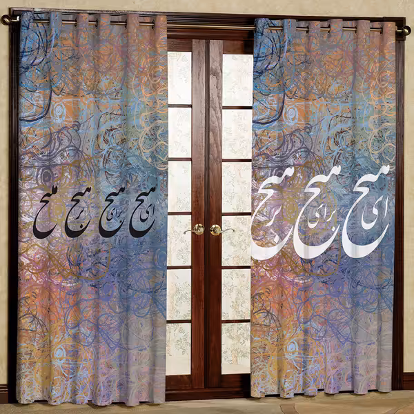 پرده مدل مخمل پانچی کد 7465 سایز 280x140 سانتی متر