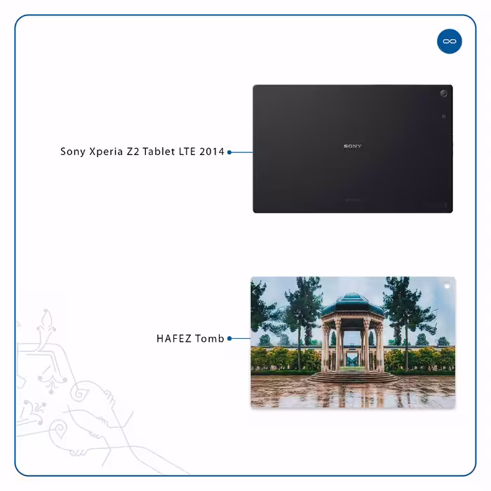 برچسب پوششی ماهوت مدل HAFEZ-Tomb مناسب برای تبلت سونی Xperia Z2 Tablet LTE 2014