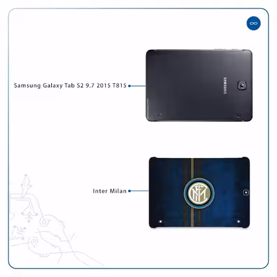 برچسب پوششی ماهوت مدل Inter-Milan مناسب برای تبلت سامسونگ Galaxy Tab S2 9.7 2015 T815