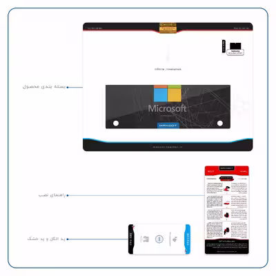 برچسب پوششی ماهوت مدل Microsoft-Logo مناسب برای تبلت سامسونگ Galaxy Note 10.1 2012 N8010
