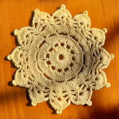 زیر لیوانی بافتنی کد G01 مجموعه 6 عددی