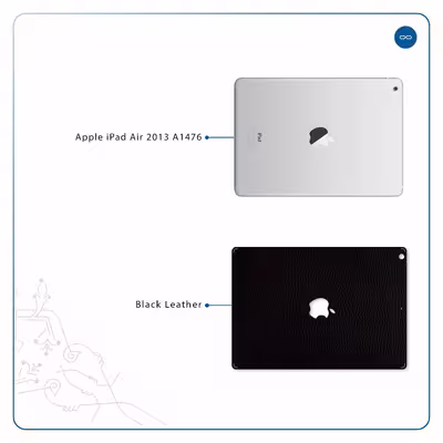 برچسب پوششی ماهوت مدل Black-Leather مناسب برای تبلت اپل iPad Air 2013 A1476